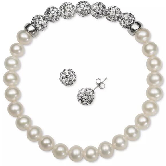 NEW RH & Co. BRACELET + EARRINGS Fine Jewelry Sterling Silver Fresh Water Pearls - Picture 5 of 6